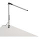 Z-Bar Solo Mini 15 inch 5.00 watt Silver Desk Lamp Portable Light, Through-Table Mount